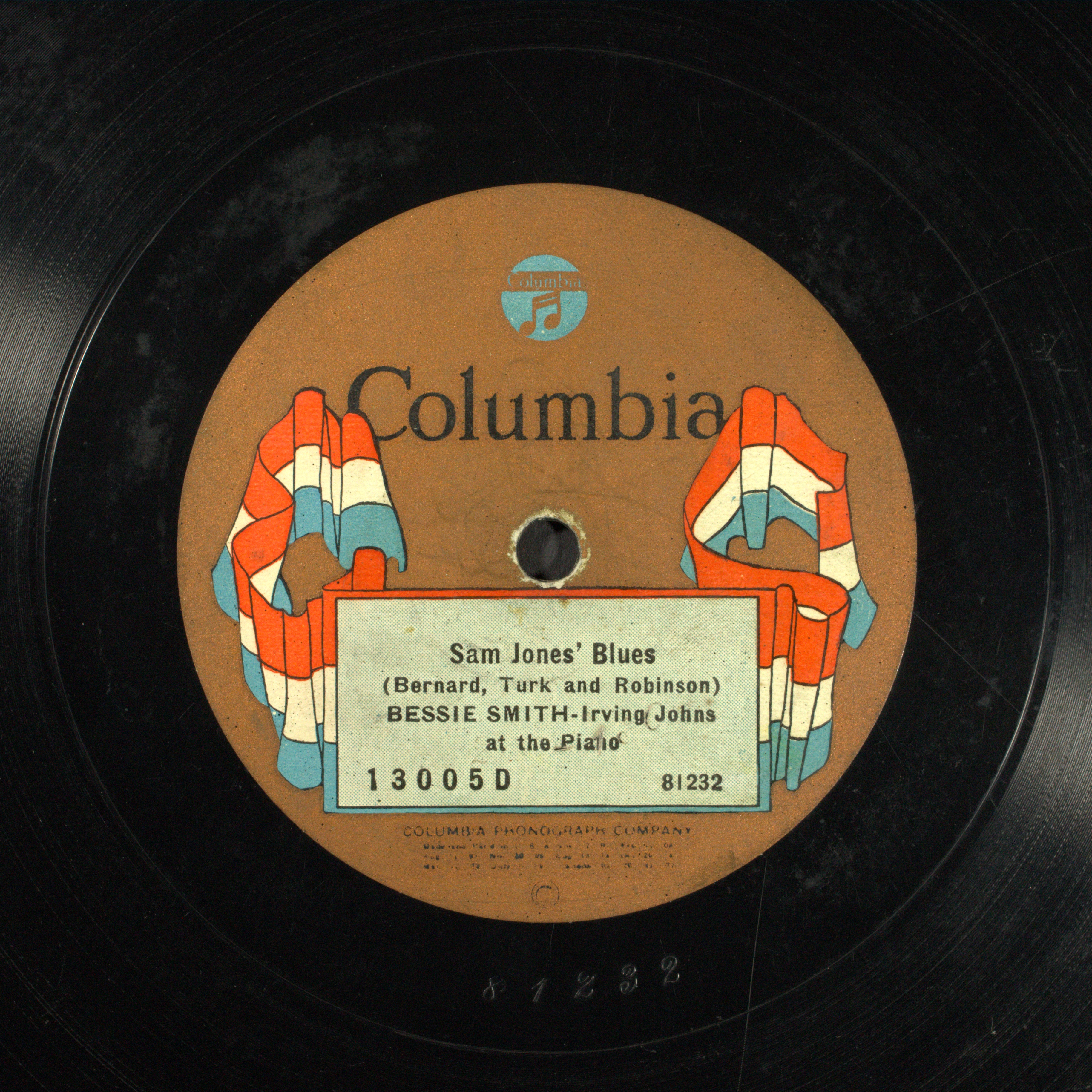 Columbia matrix 81232. Sam Jones' blues / Irving Johns Smith Discography of American Historical Recordings